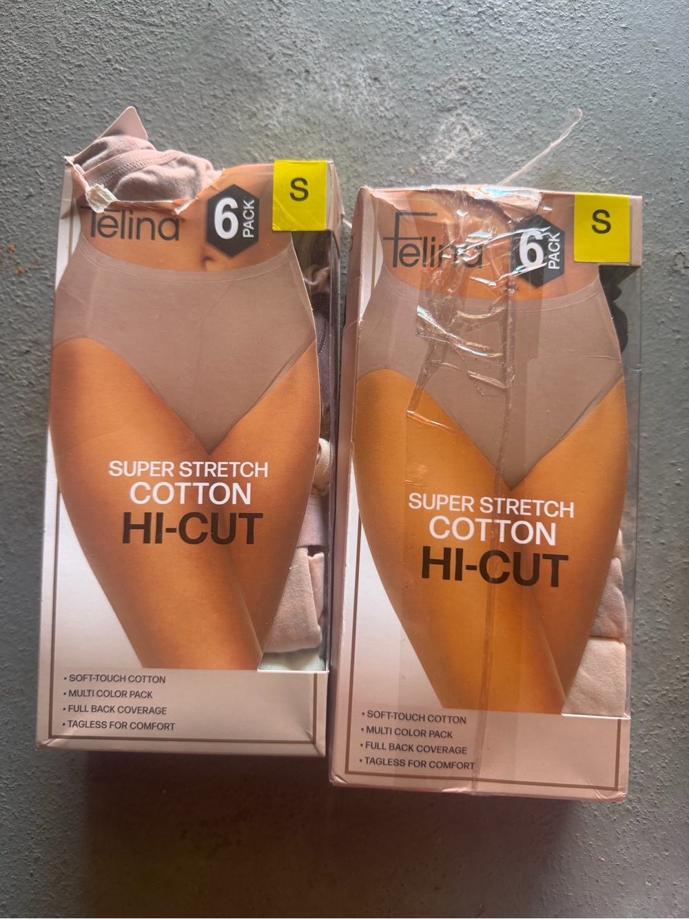 “New” Takeall Felina Super Stretch Cotton Hi-Cut Panties SizeS